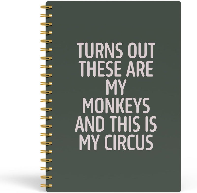 EKGJW Funny Notebooks for Work,Flesh Pink Aesthetic Journal, Funny Boss Day Gifts, Boss Gifts for Men Women, Funny Gifts for Boss, Boss Office Decor, Spiral Notebook 5.5x8.3 Inch（green） - Image 1
